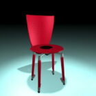 Cadeira lateral redonda vermelha