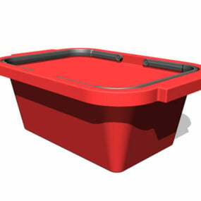Roter Einkaufskorb 3D-Modell