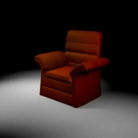 Kursi Sofa Merah model 3d