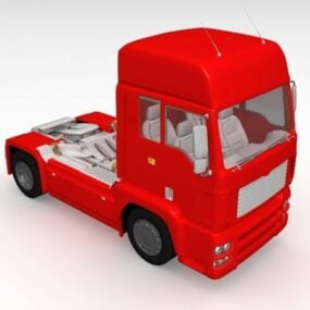 Червоний тягач 3d модель