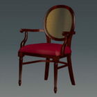Cadeira de madeira vermelha do acento