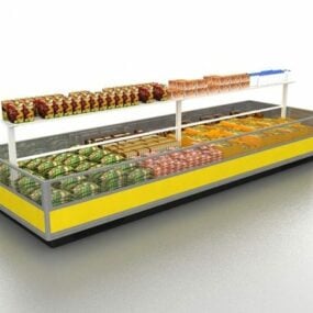 Gekühlte Lebensmittelvitrinen 3D-Modell