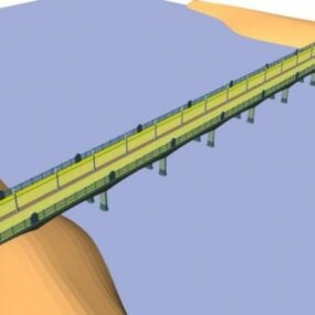 Reinforced Concrete Road Bridge 3d model