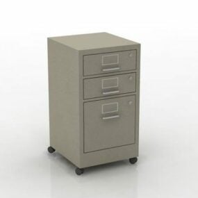 Removable Steel File Cabinet 3d model