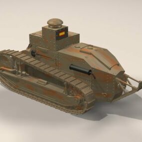 ルノーFT-17タンク3Dモデル