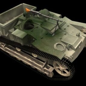 Model 3d Kendaraan Armored Renault Ue Chenillette