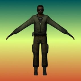 3D model postavy vojáka Resident Evil