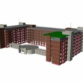 Архитектурная 3d модель жилого квартала