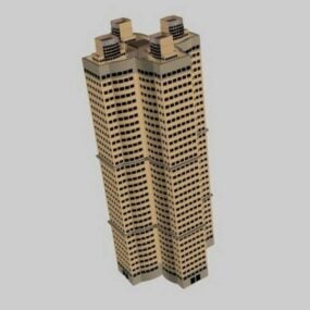 Τρισδιάστατο μοντέλο κατοικιών ψηλό κτήριο