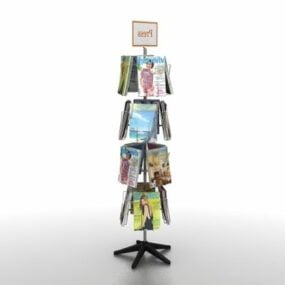 Retail Magazine Display Rack 3d model