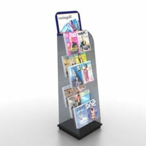 Retail Magazine Rack 3d-model