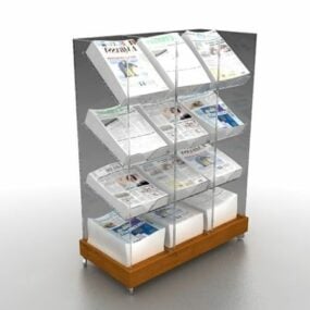 Retail Newspaper Rack 3d model