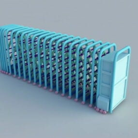 Retractable Folding Security Gate 3d model