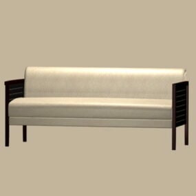 Retro Settee Sofa Furniture 3d model