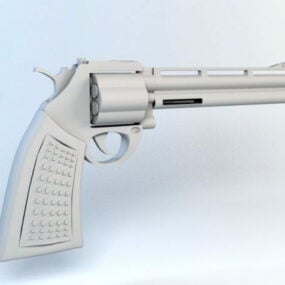 3д модель научно-фантастического револьвера