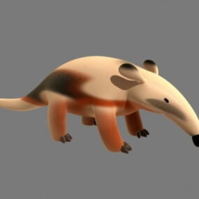 Rigged Anteater Cartoon 3d model