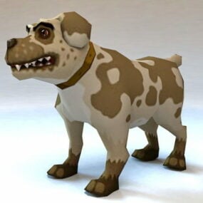 Rigged انیمیشن سگ کارتونی مدل سه بعدی