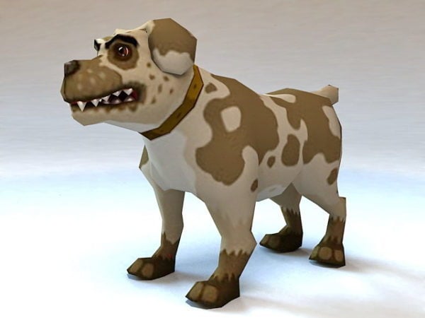 Rigged Cartoon Dog Animation