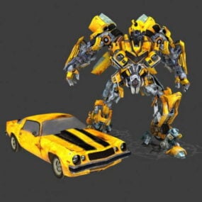 Rigged Model 3d Bumblebee animasi
