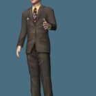 Rigged Business Man Character
