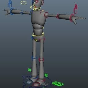 Rigged Cartoon Humanoid 3d model