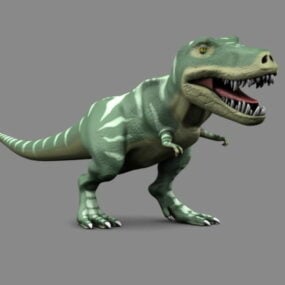 Rigged Múnla Dineasár Tyrannosaurus Rex 3d saor in aisce
