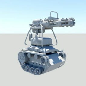 Model 3d Tank Perang Robot
