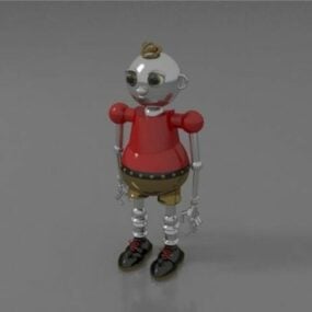 Model 3D postaci chłopca robota