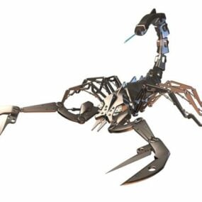 3д модель научно-фантастического робота-скорпиона
