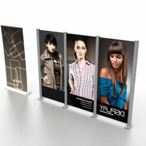 Roll Up Display Banners 3d model
