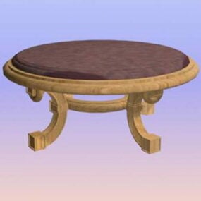 Round Banquet Table 3d model
