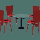 Pyöreä neuvottelupöytä ja tuolit