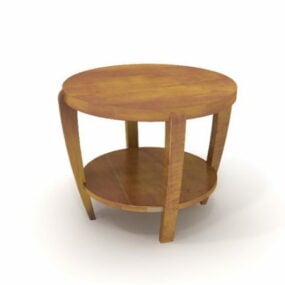 Modelo 3d de mesa redonda para móveis