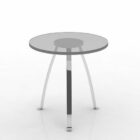 Round Glass Cafe Table