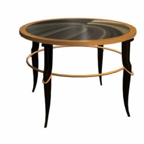 圆形大理石台面桌3d模型
