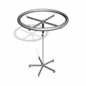 Round Rotating Clothes Rack 3d model