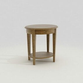 圆形边桌家具3d模型