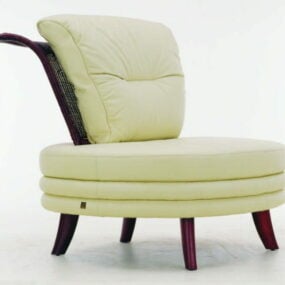 Round Upholstered Armchair 3d model
