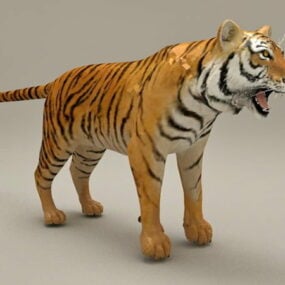 3д модель животного Королевского бенгальского тигра