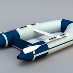 Rubber Inflatable Boat 3d model