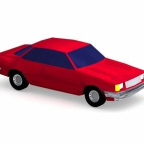Mô hình xe ô tô màu đỏ Ruby 3d