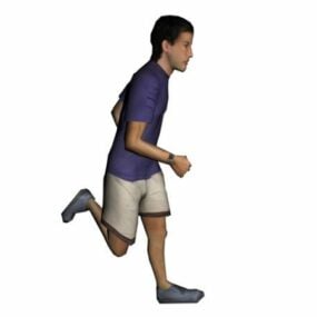 Model 3d Karakter Runner Sport Man Running