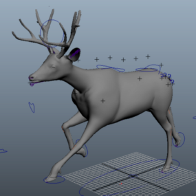 3d модель Running Deer Rig
