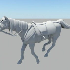 Running Horse Rig 3d model