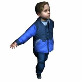 Running Boy Character 3d model