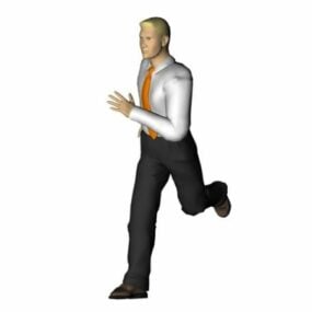 Personaje corriendo hombre de negocios modelo 3d