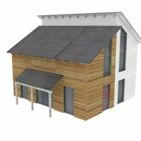 田舎の住宅の建物の3Dモデル