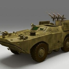 Russian Brdm-1 Armored Scout Car 3d model