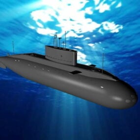Modelo 3D do submarino russo da classe Kilo