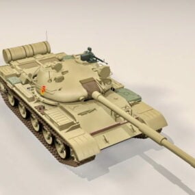 تانک اصلی جنگی روسی T-62 مدل سه بعدی